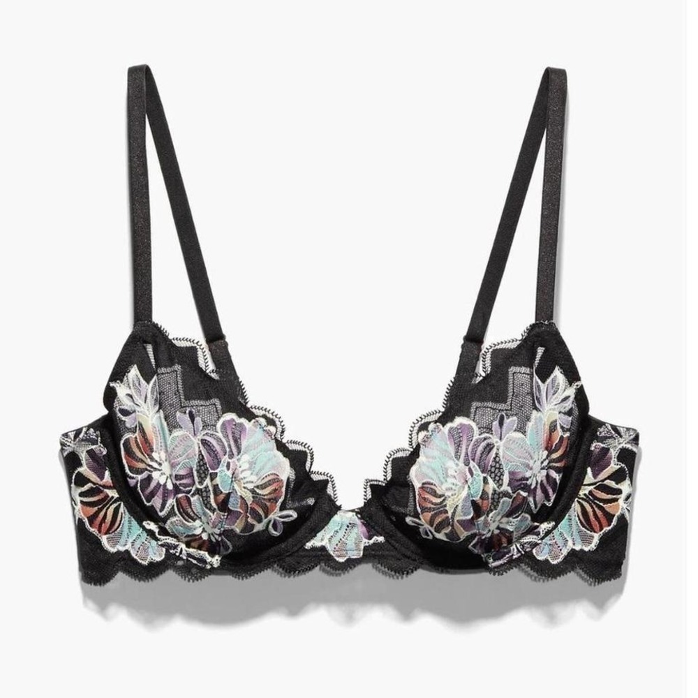 Savage x Fenty ZIG ZAG ZEN UNLINED LACE PLUNGE BRA 36DDD